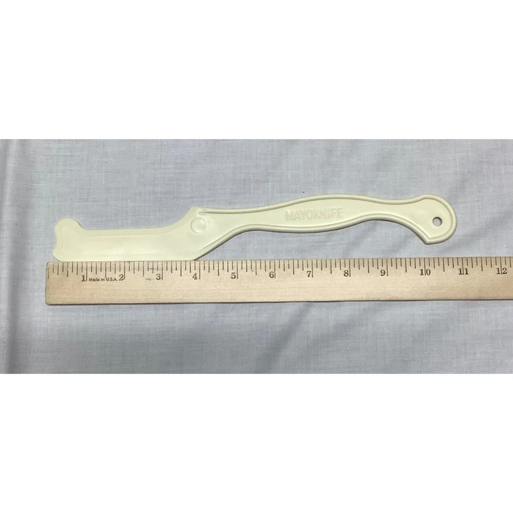 Mayoknife Jar Scraper Spatula Plastic Spreader Jelly Mayo Knife VTG Set Of 2